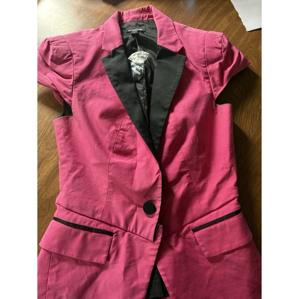 Women’s Short Sleeve Blazer Bebe Hot Pink Size 4
